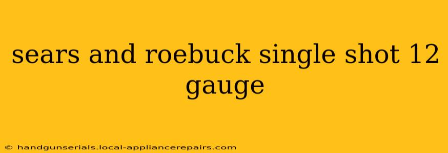 sears and roebuck single shot 12 gauge