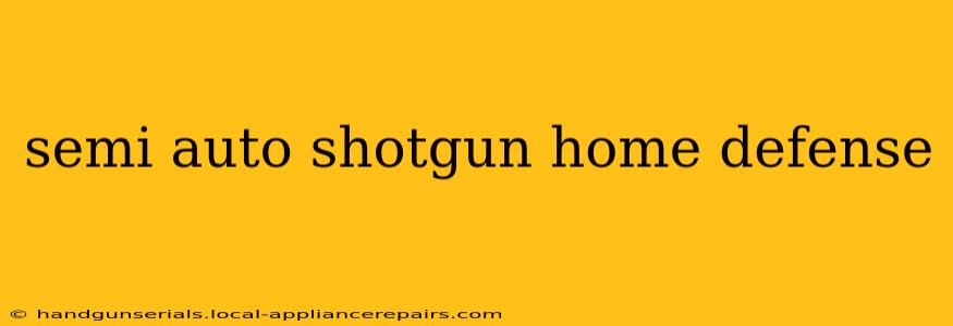 semi auto shotgun home defense