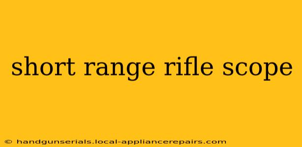 short range rifle scope