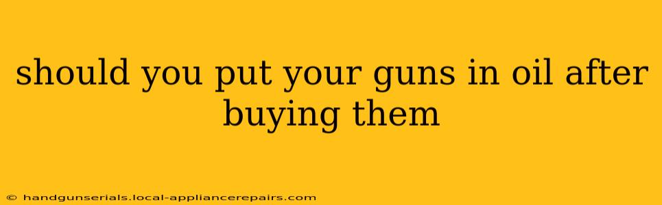 should you put your guns in oil after buying them