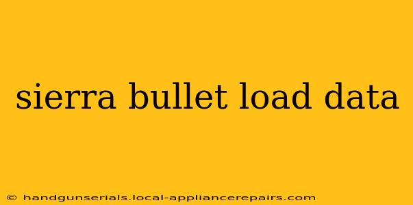 sierra bullet load data