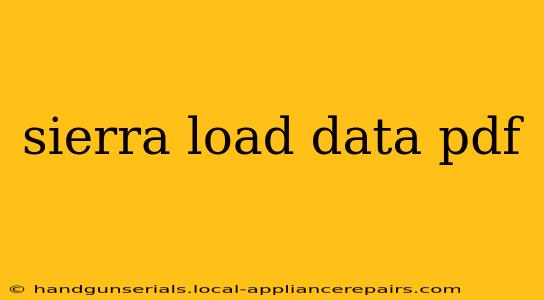 sierra load data pdf