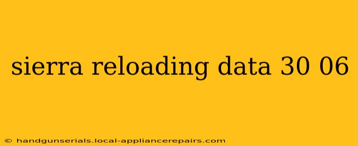 sierra reloading data 30 06