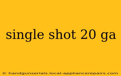 single shot 20 ga