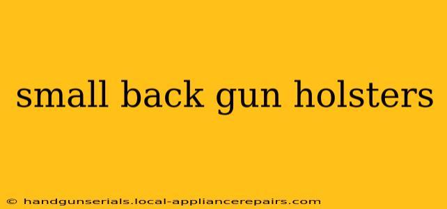 small back gun holsters