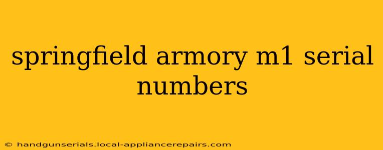 springfield armory m1 serial numbers