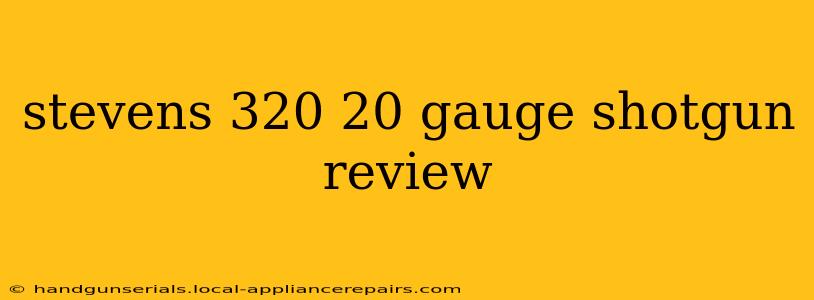 stevens 320 20 gauge shotgun review