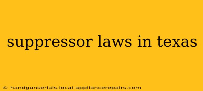 suppressor laws in texas