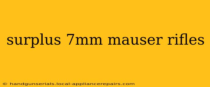 surplus 7mm mauser rifles