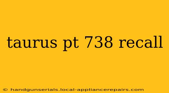 taurus pt 738 recall