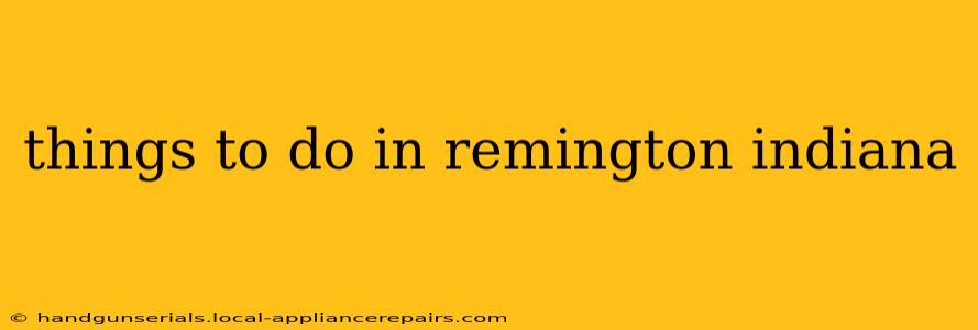 things to do in remington indiana