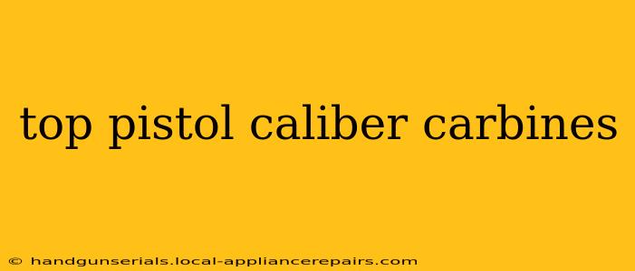 top pistol caliber carbines