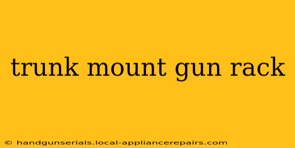 trunk mount gun rack