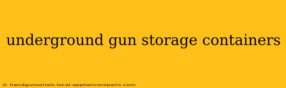 underground gun storage containers