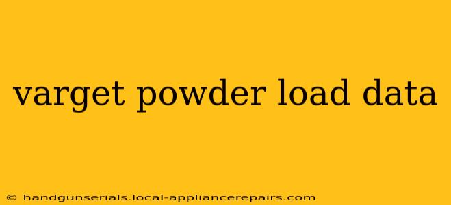 varget powder load data