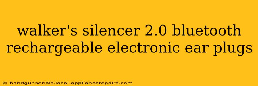 walker's silencer 2.0 bluetooth rechargeable electronic ear plugs