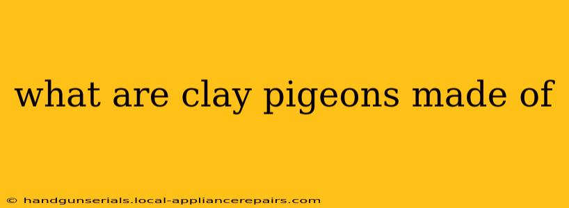 what are clay pigeons made of