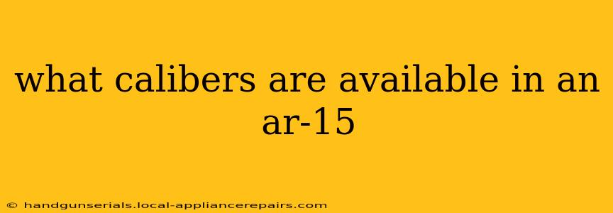 what calibers are available in an ar-15