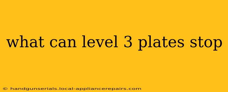 what can level 3 plates stop