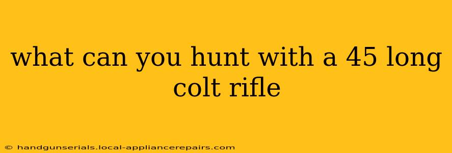 what can you hunt with a 45 long colt rifle