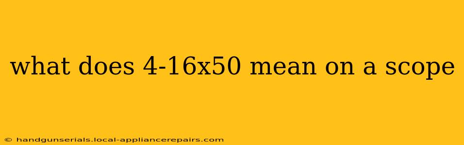 what does 4-16x50 mean on a scope