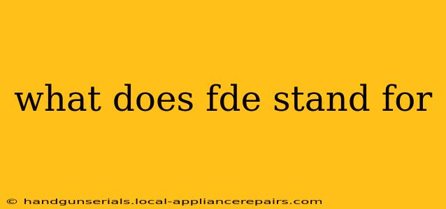 what does fde stand for