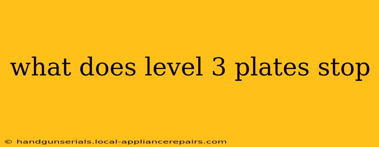 what does level 3 plates stop