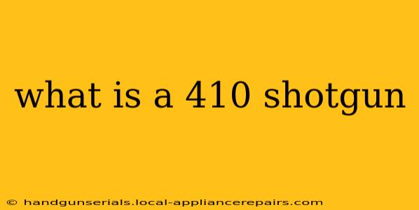 what is a 410 shotgun