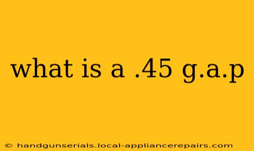 what is a .45 g.a.p