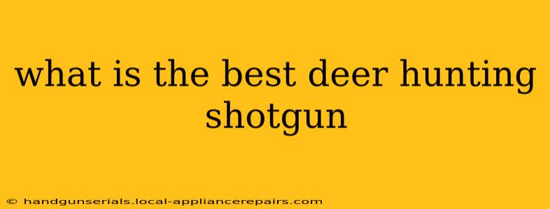 what is the best deer hunting shotgun