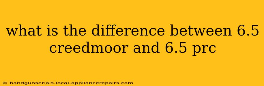 what is the difference between 6.5 creedmoor and 6.5 prc