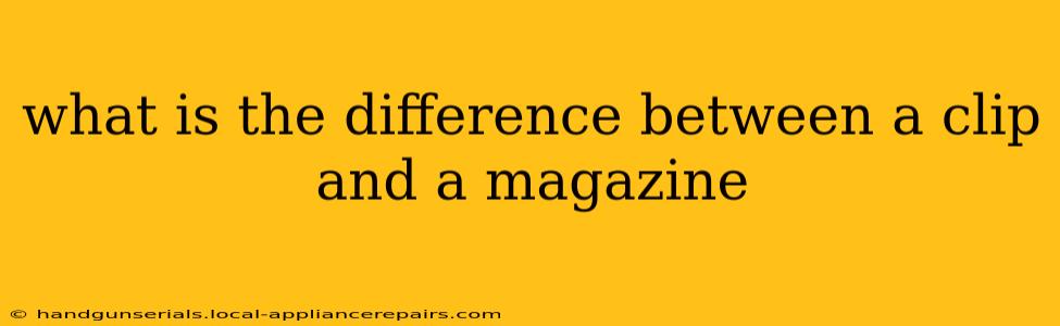 what is the difference between a clip and a magazine