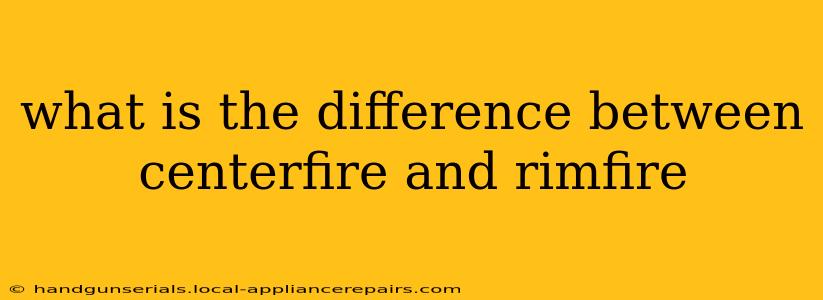 what is the difference between centerfire and rimfire