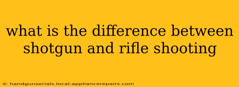 what is the difference between shotgun and rifle shooting