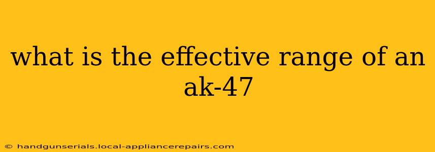 what is the effective range of an ak-47