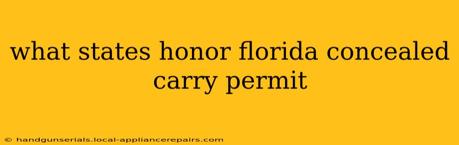 what states honor florida concealed carry permit