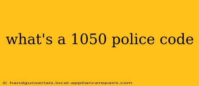 what's a 1050 police code