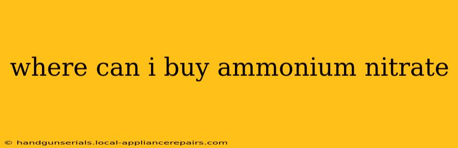 where can i buy ammonium nitrate