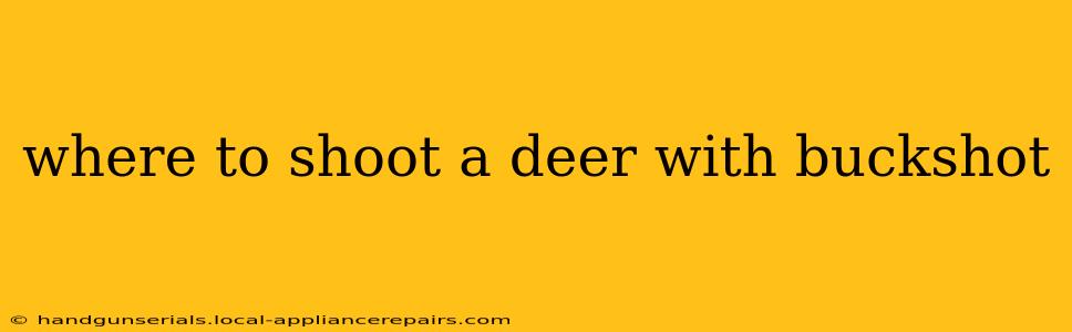 where to shoot a deer with buckshot