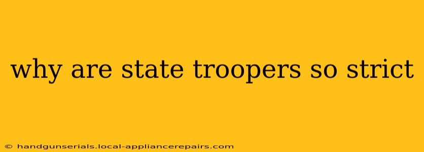 why are state troopers so strict