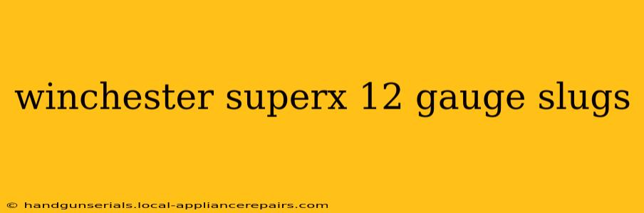 winchester superx 12 gauge slugs