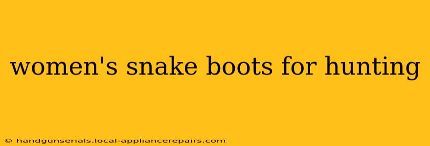 women's snake boots for hunting